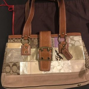Coach patchwork purse and wallet.